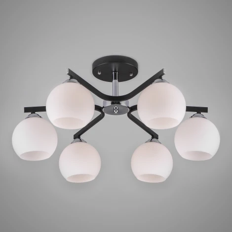 Потолочная люстра Eurosvet Blasco 30145/6 хром/венге (220V, шарики)