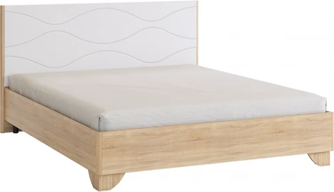 Зара Кровать с основанием Комфорт 160х200 см, цвет дуб сонома/белый Mebelson (арт.SMZ-06.1623)