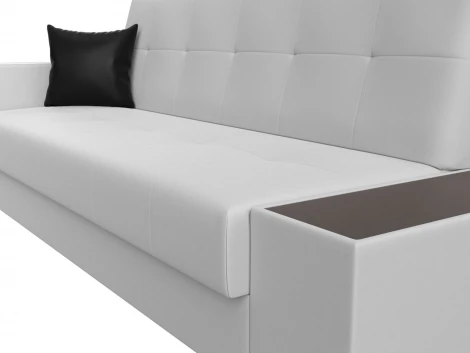 Диван-книжка Лига-020 стол справа (Белый,Черный/Экокожа) Лига Диванов арт.118539