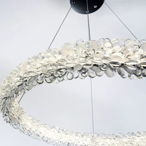 Подвесной светильник светодиодный хрустальный с пультом с регулировкой цветовой температуры и яркости Modelux MODESTYLE MS.5002.600 CR