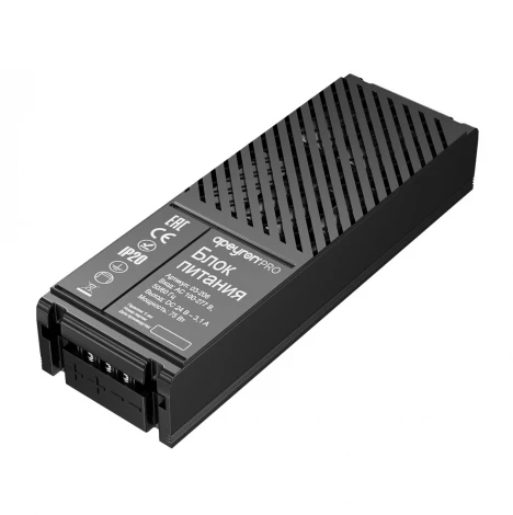 Блок питания 24В 75Вт 100-277В, 3,1А,IP20 PRO, черный Apeyron 03-206