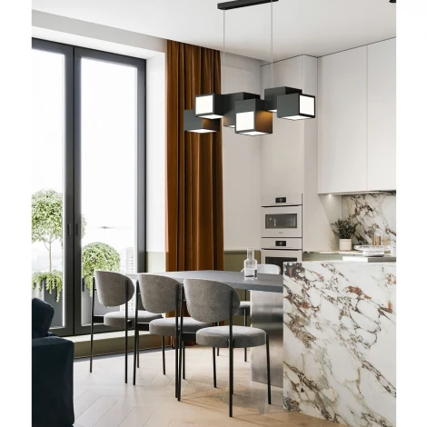 Подвесной светильник светодиодный с регулировкой цветовой температуры LED4U L7600-900 BK