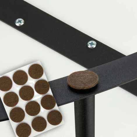 Стол журнальный МеталлАрт М024 белый мрамор/черный Mebelik 009495