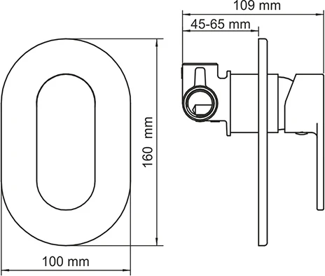 Смеситель Wasserkraft Elbe 7451 С ВНУТРЕННЕЙ ЧАСТЬЮ, для душа