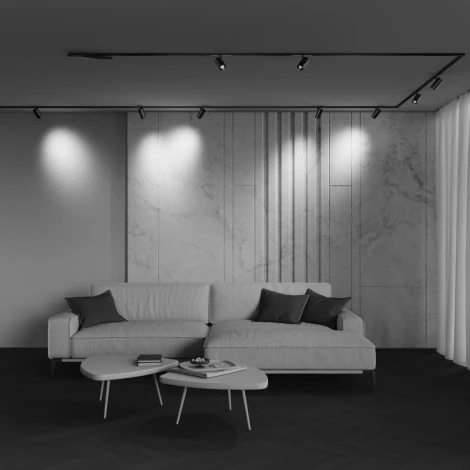 Трековый светильник низковольтный светодиодный 48V 12W 3000К Maytoni Technical Focus Zoom TR244-12W4K-B