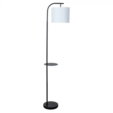 Торшер с полкой Arte Lamp Connor A4053PN-1BK (220V, выключатель)