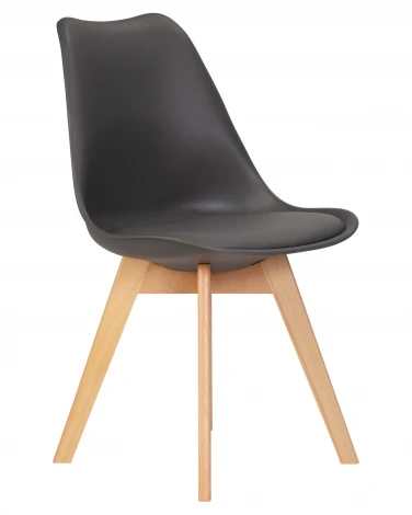 Стул обеденный JERRY SOFT (ножки светлый бук, цвет сиденья темно-серый (G-04))