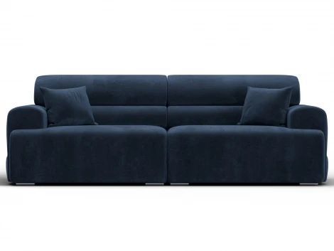 Диван прямой Лига-109 НПБ (ДСП,Фанера,Велюр/Синий) Лига Диванов 136488