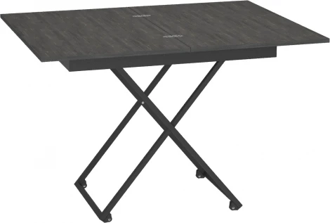 Стол универсальный трансформируемый Калифорния АНДРЭ Loft ЛДСП Интра/Черный