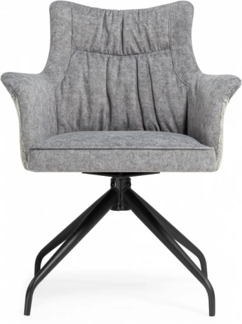 Стул на металлокаркасе Woodville Kaser 360 крутящийся grey / black арт.15841