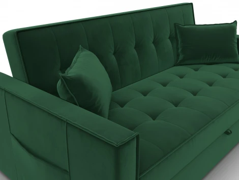 Диван прямой Лига-104 (160) (ЛДСП,Брус,Фанера,Велюр/Зеленый) Лига Диванов 134886