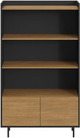Стеллаж с дверцами внизу Look ОГОГО (арт.846114), (ЛДСП/Черный)