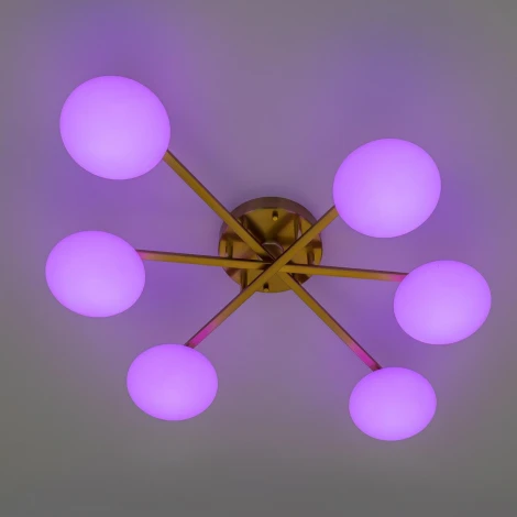 Потолочная люстра RGB на штанге Citilux Atman Smart CL226A163 (LED, 220V, голосовое управление, пульт управления, управление смартфоном, умный дом - Алиса, Маруся, Салют)