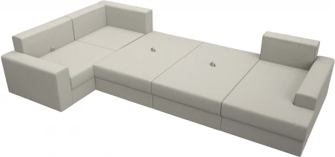 Диван П-образный Майами правый угол (Бежевый/Рогожка) Лига Диванов арт.122552