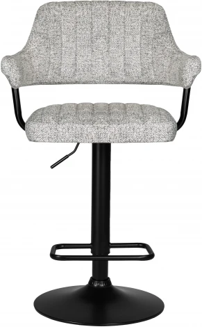 Стул барный DOBRIN CHARLY BLACK (светло-серый твид (LEO04))