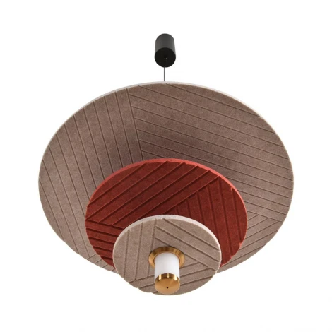 Подвесной светильник светодиодный Lumion Felta 8296/14ALчерный/бежевый/бурый, металл/фетр/акрил LED 14W 3000K 220V (на проводе, круглые)