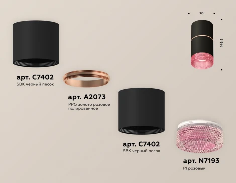 Накладной точечный светильник Ambrella Techno Spot XS7402202 (круглые)