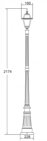 Наземный фонарь Oasis Light 91109 lgG Bl
