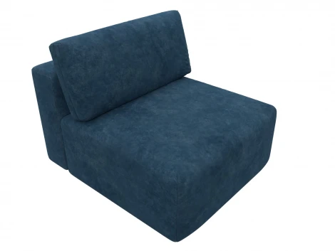 Модуль диван Лига-060 НПБ (ЛДСП,Брус,Фанера,Велюр/Синий) Лига Диванов 129548