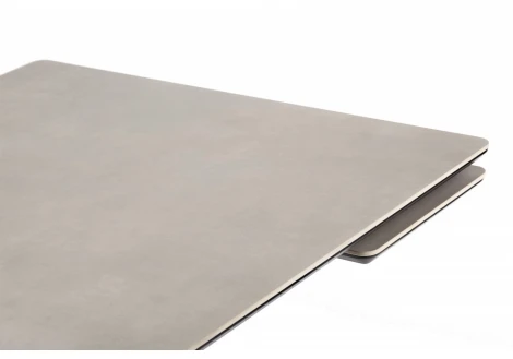 Кухонный стол Notta Памелла 120(180)х80 carmen light grey / черный