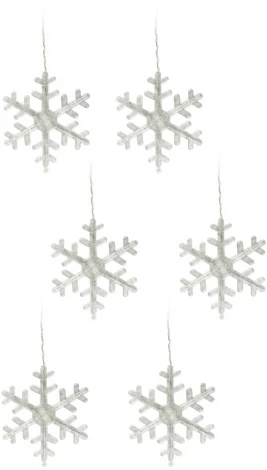 Занавес фигурный светодиодный, 1,5х0,3м. 72 светодиода. Синий свет. ULD-E1503-072/DTA BLUE IP20 SNOWFLAKES-3