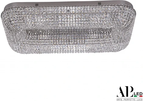 Потолочная люстра светодиодная APL LED Sicilia SH622.2.80.A.Ni.4000 (220V, хрусталь)