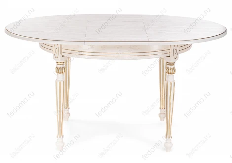 Стол Woodville Брейзер молочный / золото 483906