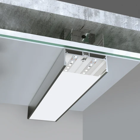 Профиль с экраном SL-LINE-7532-2000 ANOD (Алюминий) 028033