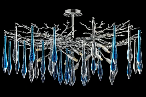 Потолочная люстра хрустальная на штанге Dio D`arte Tavenna Nickel Tavenna H 1.3.100.178 N (220V)