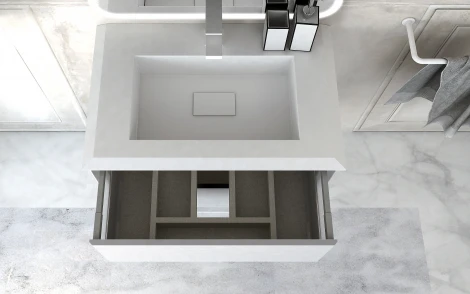 Мебельная раковина Cezares Bellagio 71 bianco opaco