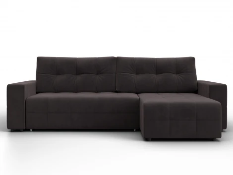 Диван угловой Лига-122 угол универсальный (ДСП,Брус,Велюр/Коричневый) Лига Диванов 137606