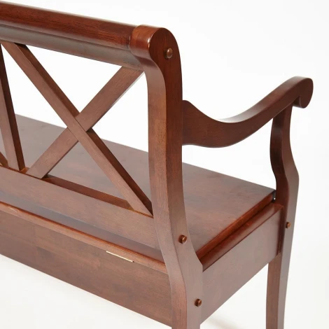 Скамейка ALBIZZI (Альбицци) dark walnut (дерево гевея/мдф)