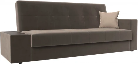 Диван-книжка Лига-020 стол слева (Коричневый,Бежевый/Велюр) Лига Диванов арт.118482L