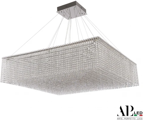 Подвесная люстра светодиодная APL LED Sicilia SH03.100.A.Ni.4000 (220V, хрусталь, на тросе)