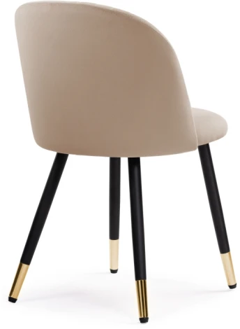 Стул Woodville на металлокаркасе Gabi dark beige / black / gold 15380