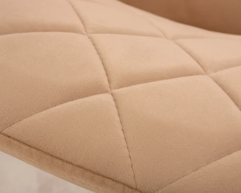 Стул обеденный ROBERT (черные матовые ножки, велюр V108-98 Бежевый)