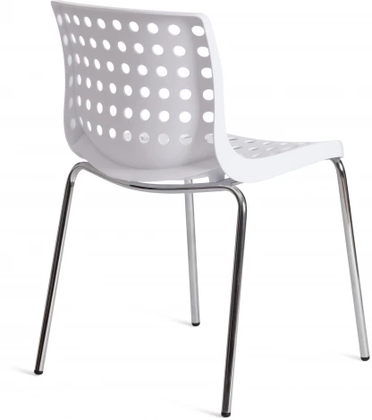 Стул SKALBERG (mod. C-084-A) металл/пластик, 46 х 56 79 см, White (белый) / Chrome (хром) Tetchair 19260