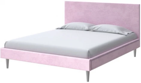 PROxSON Кровать Claro (Ткань: Велюр Teddy Розовый фламинго) 90x200