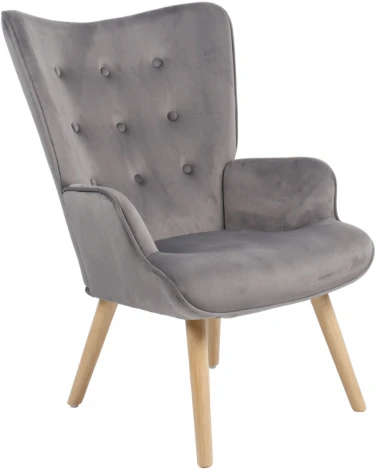 Кресло Stool Group Хью велюр серый УТ000037081