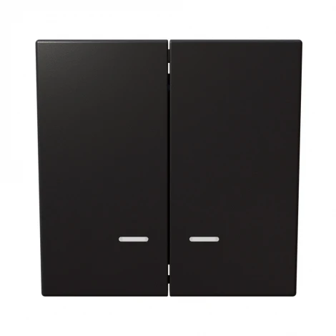 Выключатель двухклавишный с подсветкой (никель) Jasmart FD FD3023NNI