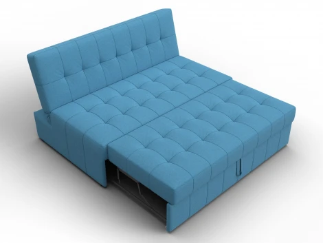 Диван прямой Лига-107 (140) (ЛДСП,Брус,Фанера,Рогожка/Голубой) Лига Диванов 134904