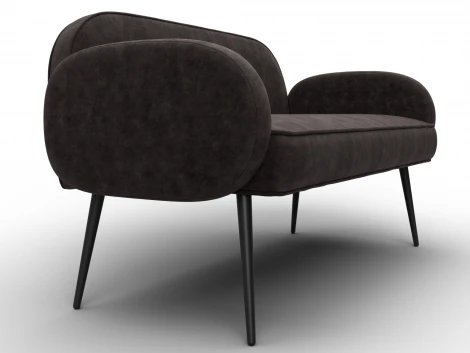 Диван прямой Лига-086 (Фанера,Велюр/Коричневый) Лига Диванов 131098