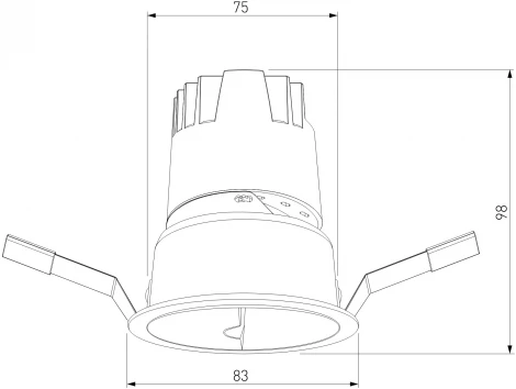 Встраиваемый светодиодный светильник Elektrostandard Inlin 25090/LED 10W 3000K белый/хром Inline (220V, круглые)