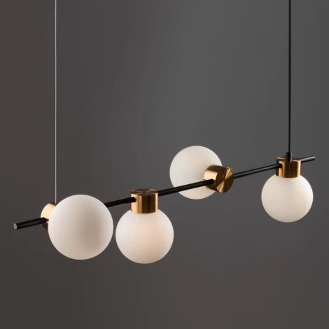 Подвесной светильник Freya Gatsby FR5232PL-04B (220V, на тросе, шарики, молекулы)