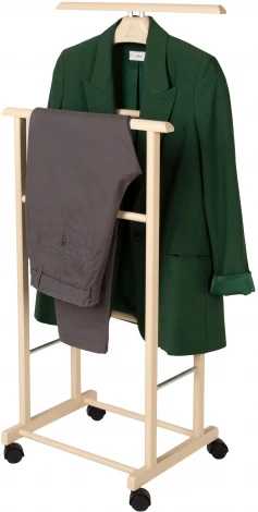 Вешалка костюмная на колесах В 22Н слоновая кость от фабрики Mebelik