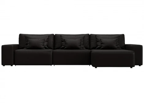 Диван угловой Лига-074 угол универсальный (ДСП/Пластик/Экокожа/Коричневый) Лига Диванов 129872