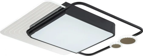 Потолочный светодиодный светильник Escada Meridian 10225/SG LED 75Вт, металл/акрил, черный/золото