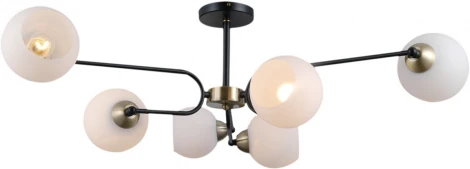 Потолочная люстра на штанге ILLUMICO IL0249-6CSQ-79 BK AB (220V)