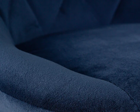 Стул барный LOGAN BLACK (синий велюр (MJ9-117))