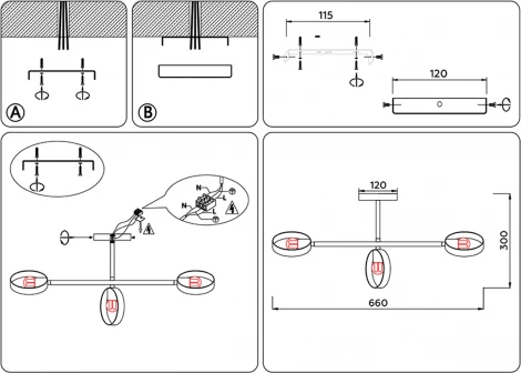 Потолочная люстра на штанге Ambrella TRADITIONAL TR8228 (220V)